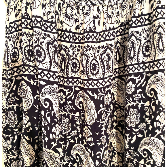 Forever 21 Los Angeles Blue Paisley Boho Spaghetti Strap Sundress Dress Size M - Picture 7 of 7